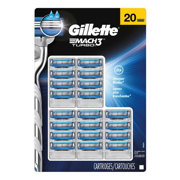 Mach3 Turbo Men's Razor Blade Refills, 20 Count, Mens Razors Blades